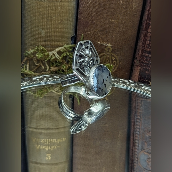 Dendric Opal Ring- size 7.25 - Picture 4 of 7